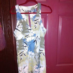 🌎Connected || Green Tropical dress